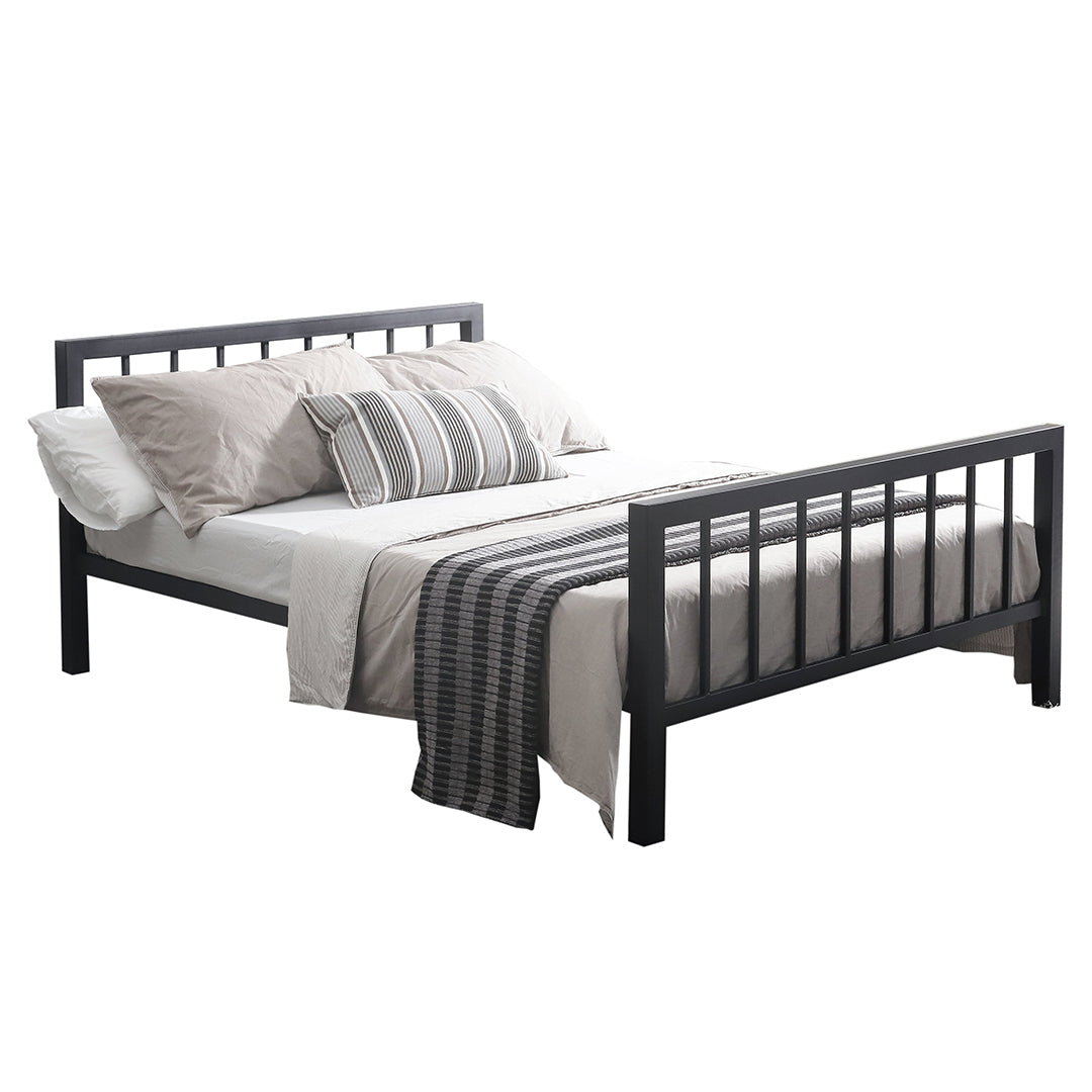 Metal Double Bed With Sprung Slatted Base - Metro