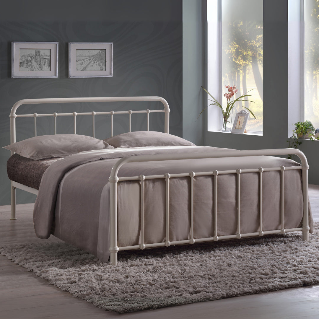 Metal Double Bed With Sprung Slatted Base - Miami