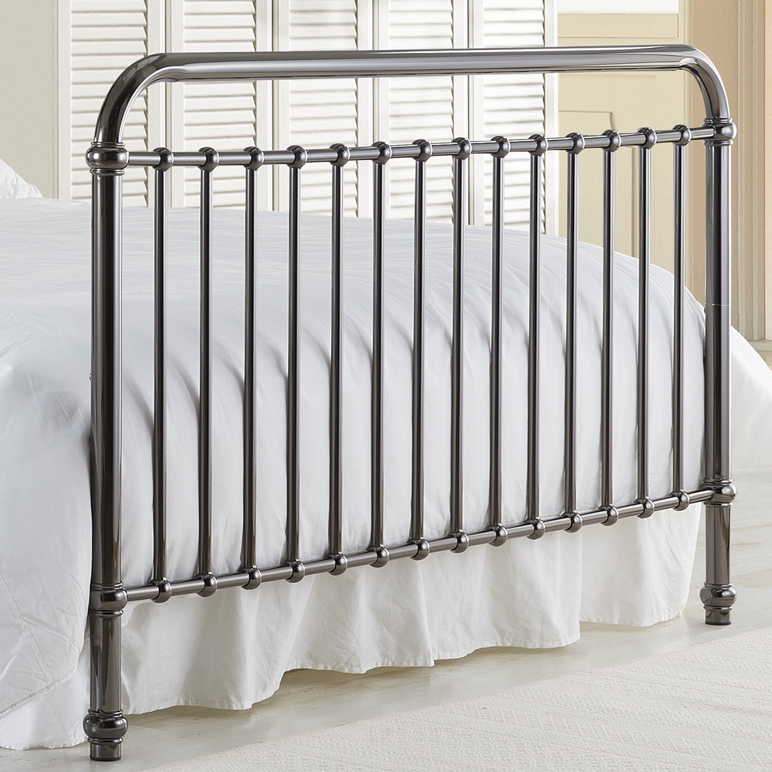 Metal Double Bed With Sprung Slatted Base - Rose