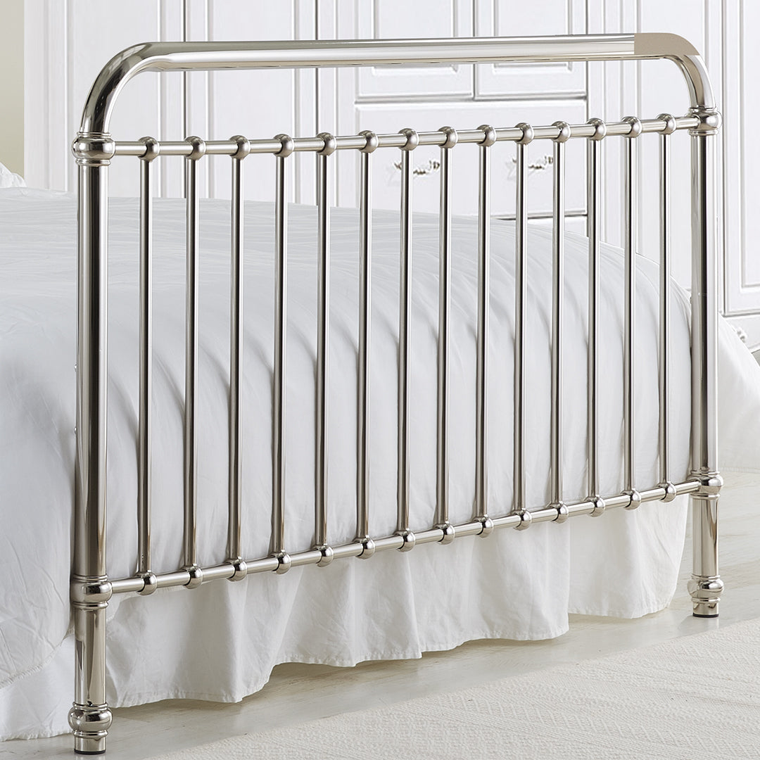 Metal Double Bed With Sprung Slatted Base - Rose