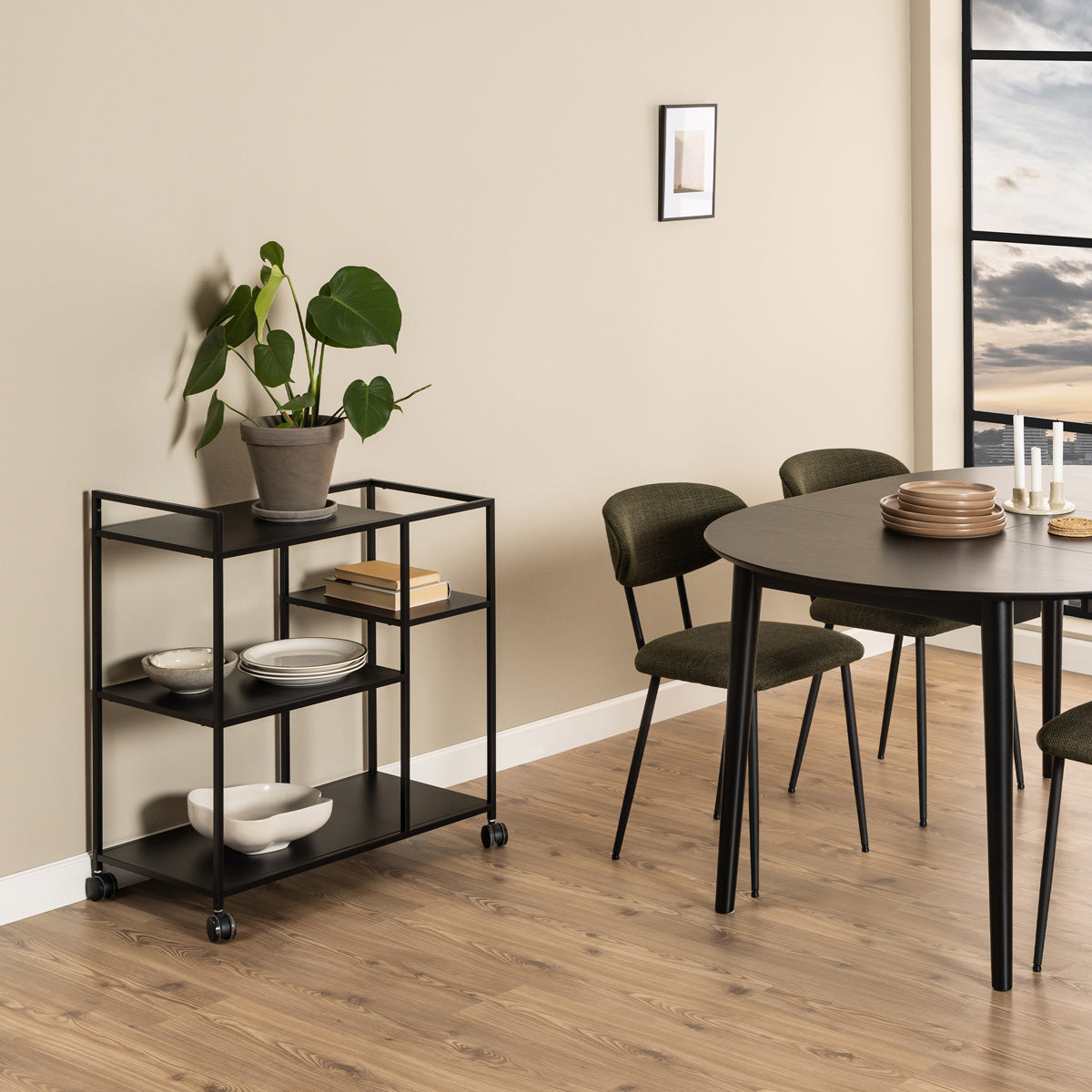 Metal Drinks Serving Trolley - Newcastle