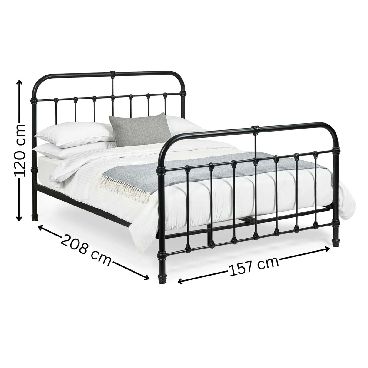 Metal King Size Bed - Logan