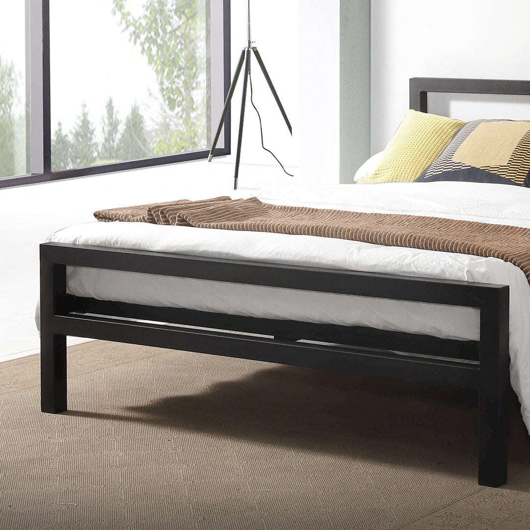 Metal King Size Bed With Sprung Slatted Base - City Block