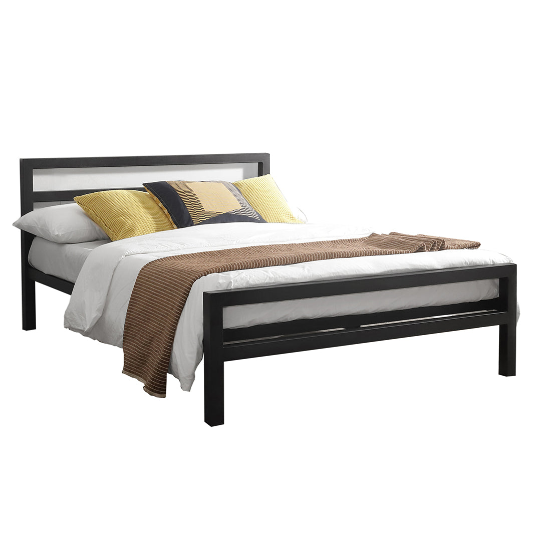 Metal King Size Bed With Sprung Slatted Base - City Block