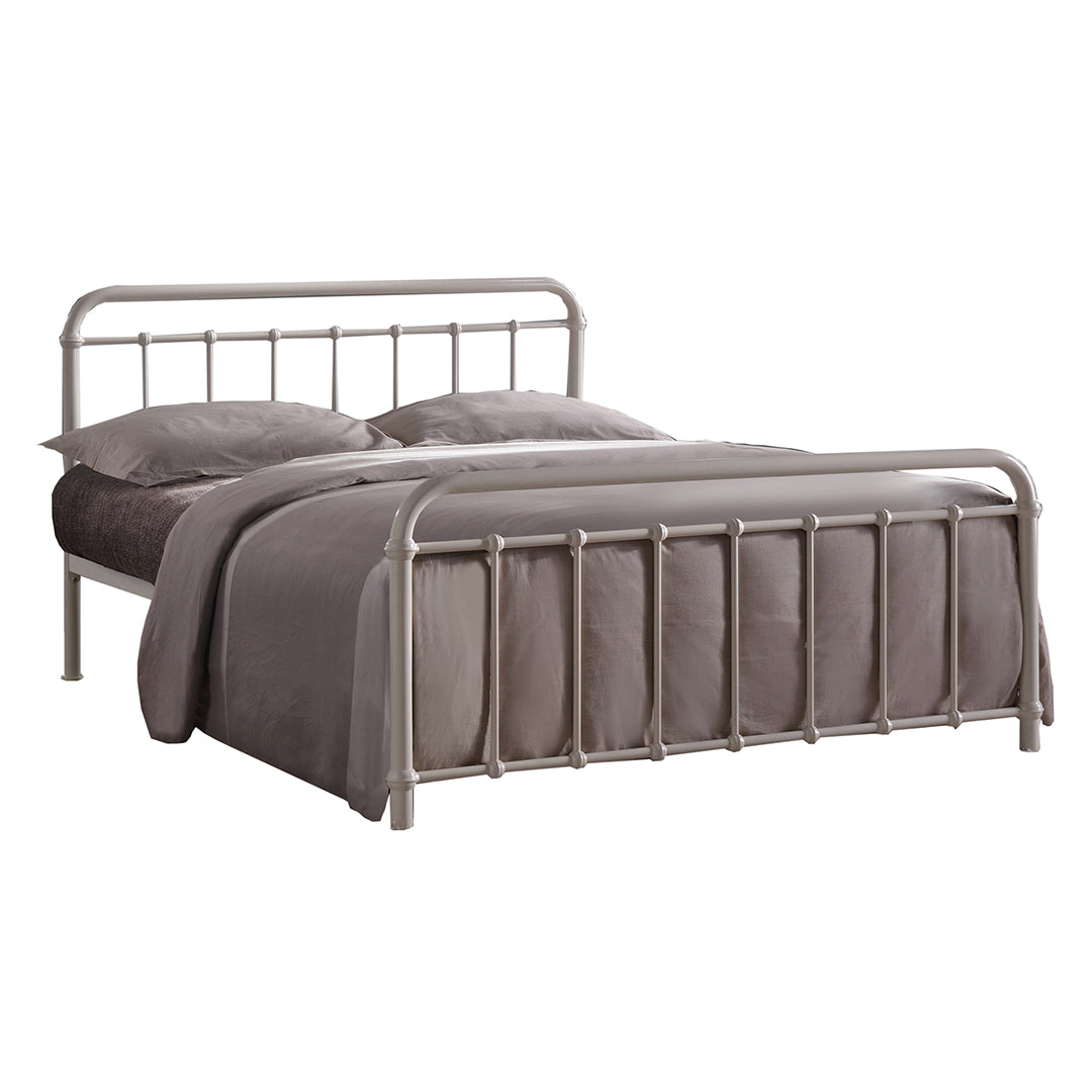Metal King Size Bed With Sprung Slatted Base - Miami