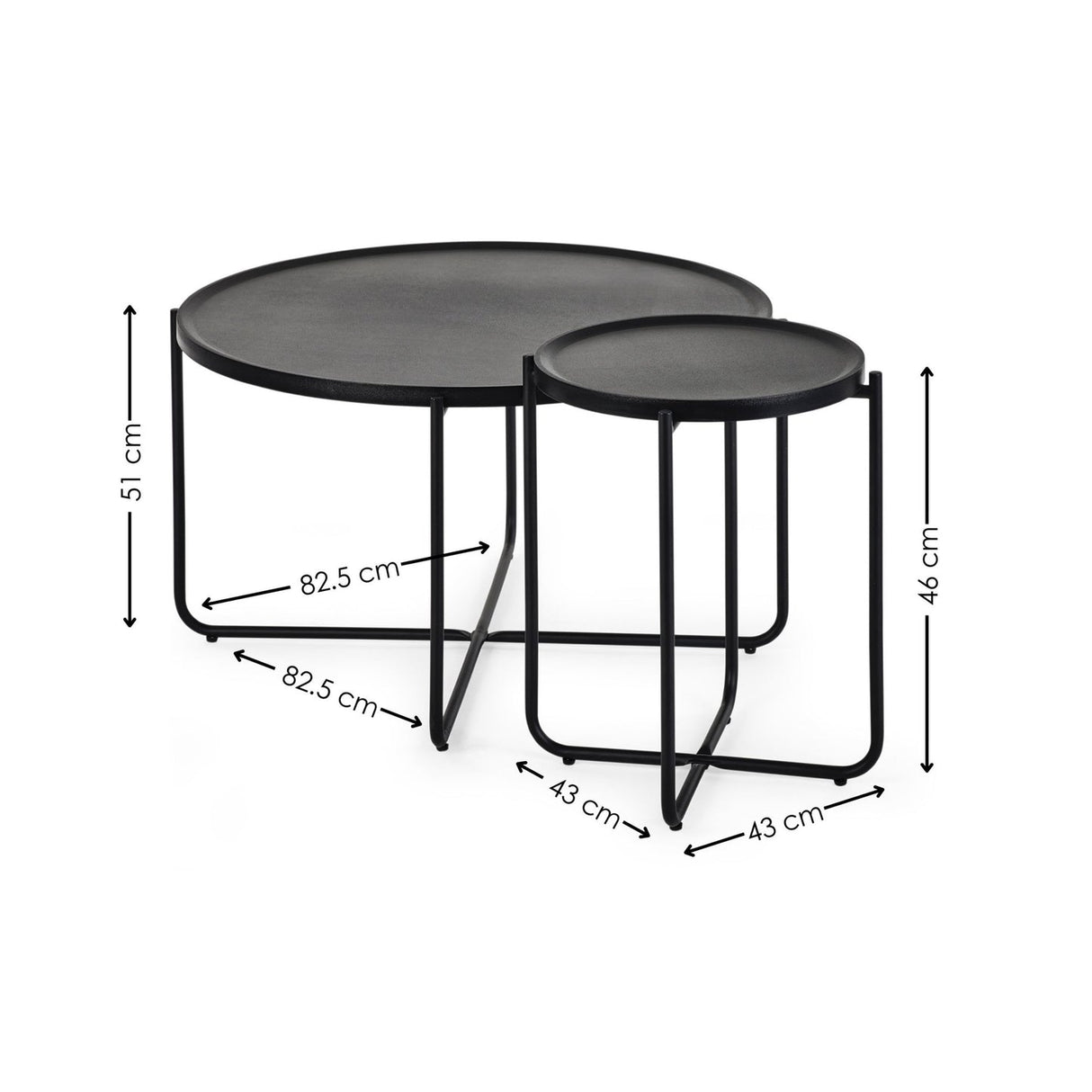 Metal Nesting Coffee Tables - Sagrada