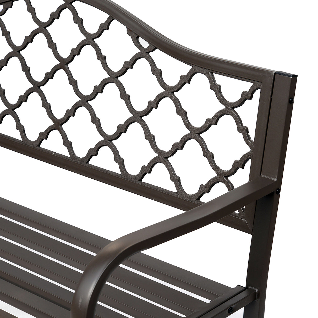 Metal Outdoor 2 Seater Garden Bench in Antique Style - Velmora