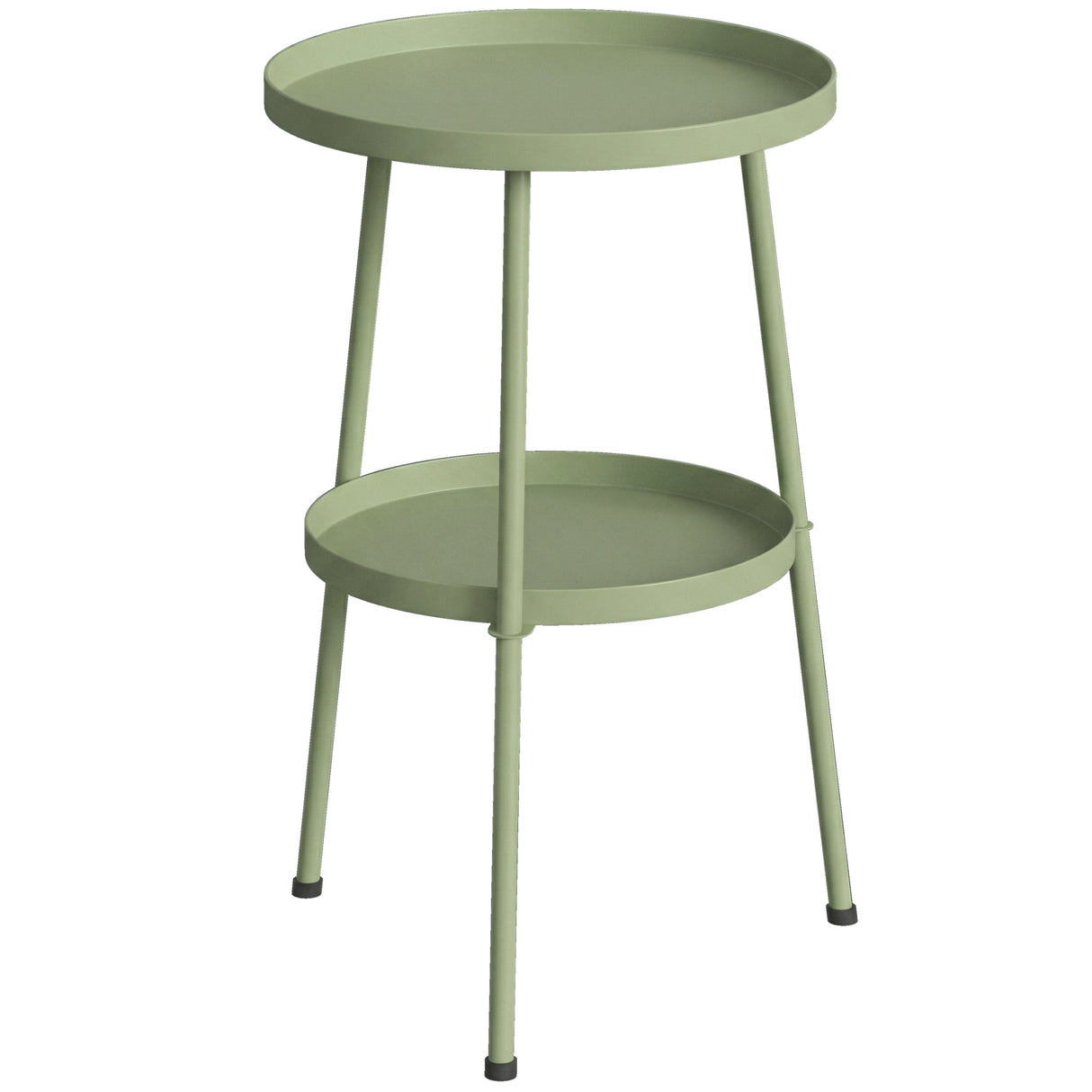 Metal Outdoor Garden Patio Side Table Round - Velmora