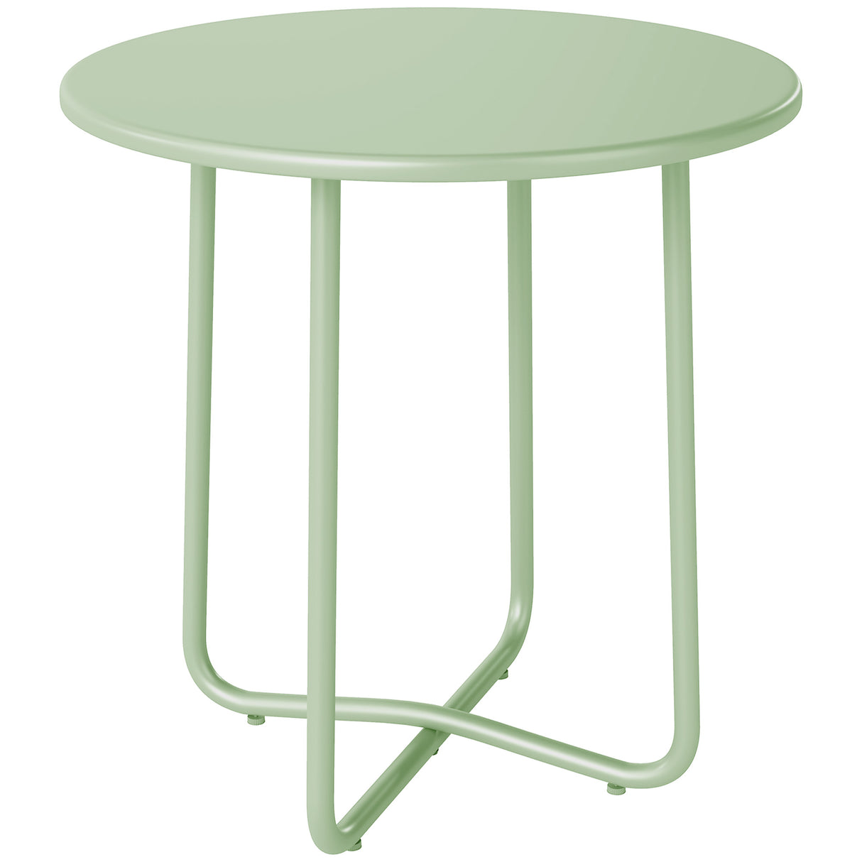 Metal Outdoor Garden Side Table Round - Velmora