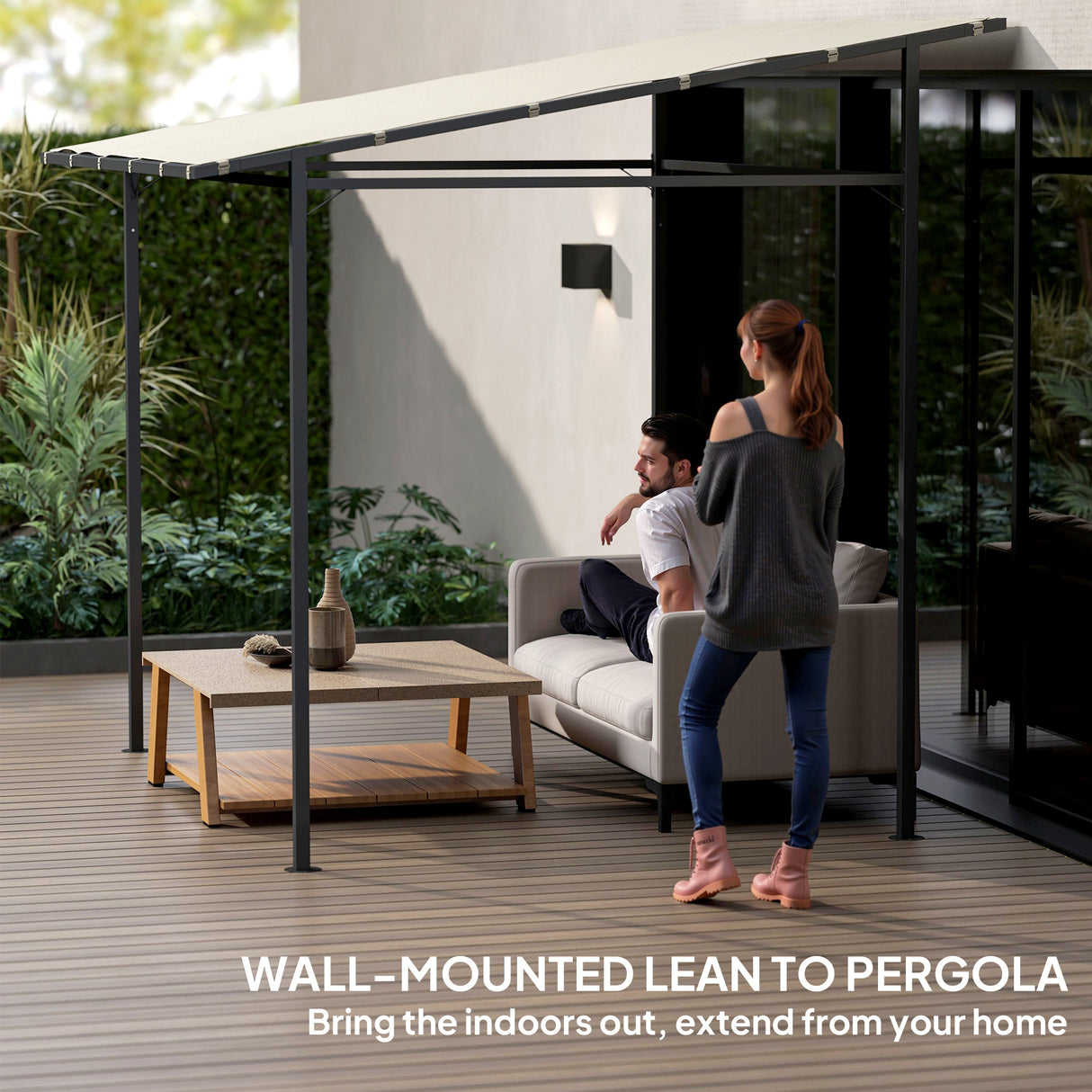 Metal Pergola Gazebo 238cm Width x 238cm Depth - Velmora