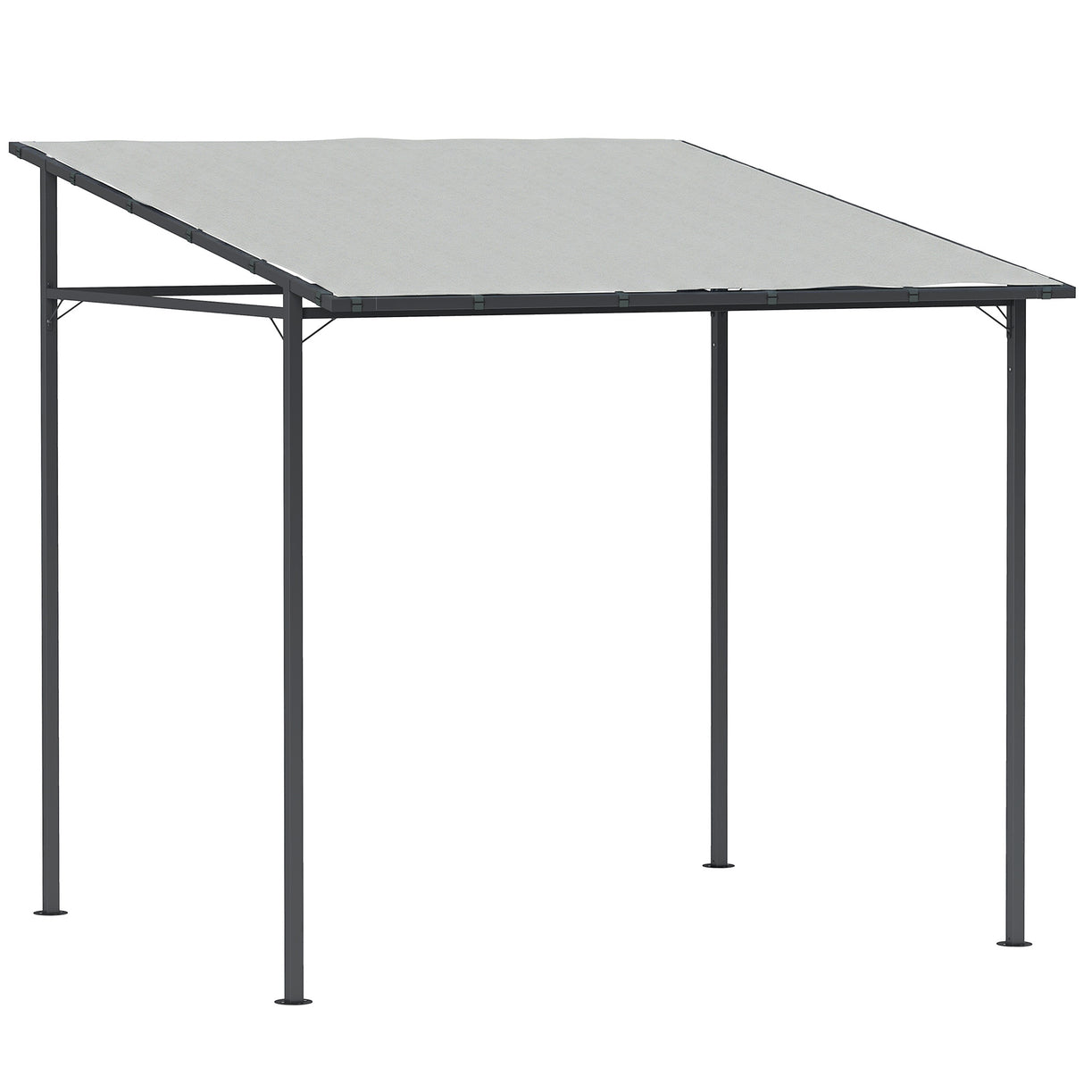 Metal Pergola Gazebo 238cm Width x 238cm Depth - Velmora