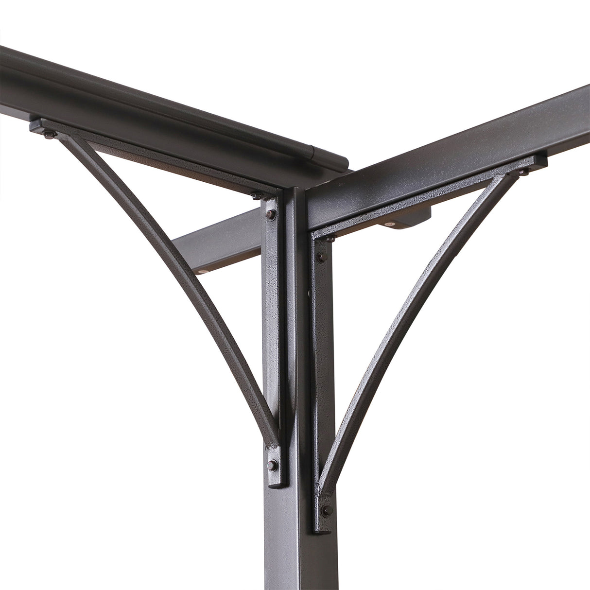 Metal Pergola Gazebo Awning Retractable Canopy 350cm Width x 350cm Depth - Velmora