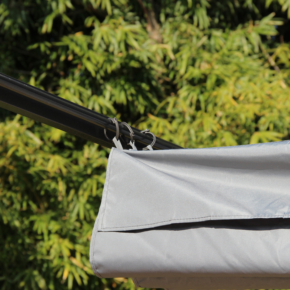 Metal Pergola Gazebo Awning Retractable Canopy 350cm Width x 350cm Depth - Velmora