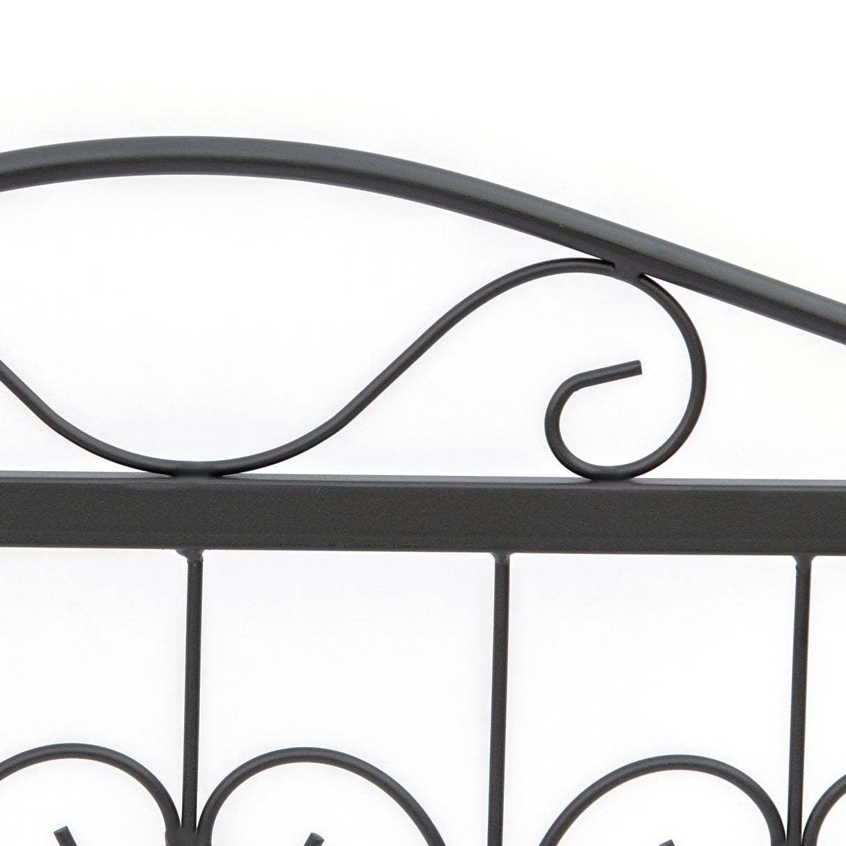 Metal Picket Garden Fence Panels 448cm Wide in Set Of 8 - Velmora