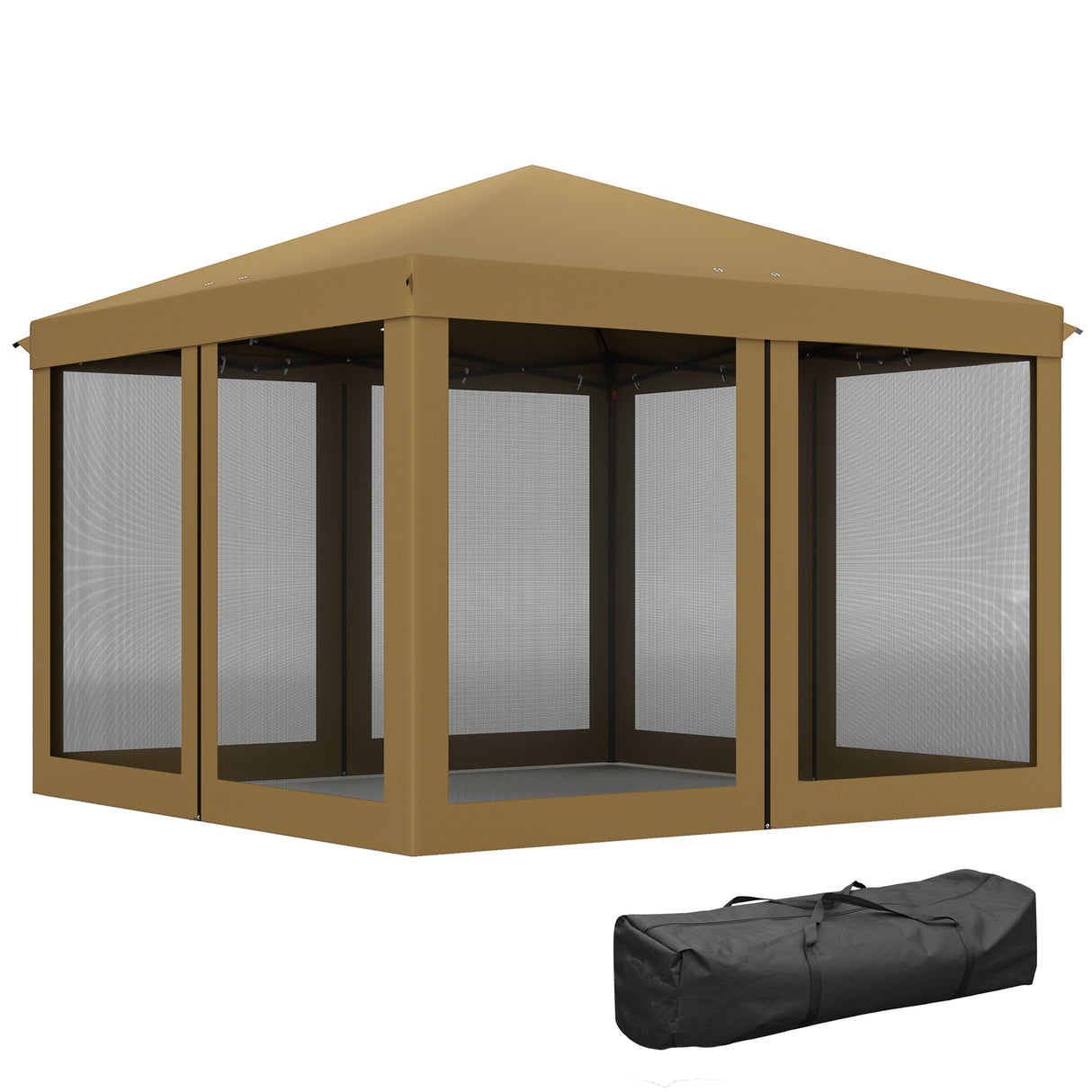 Metal Pop Up Gazebo Garden Tent Canopy 295cm Width x 295 Depth - Velmora