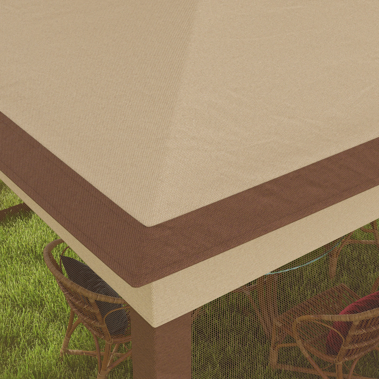 Metal Pop Up Gazebo Netting And Carry Bag 325cm Width x 325cm Depth - Velmora