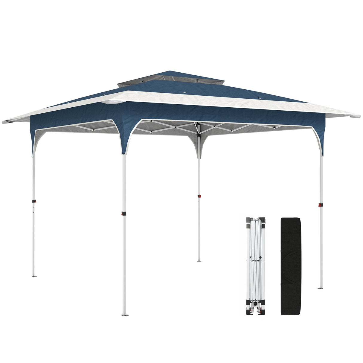 Metal Pop Up Gazebo Party Tent 285cm Width x 285cm Depth - Velmora