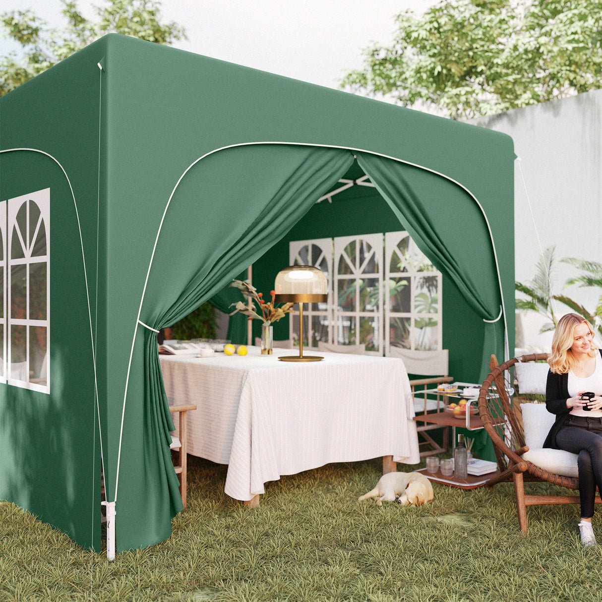 Metal Pop Up Gazebo Shelter 300cm Width x 300 Depth - Velmora