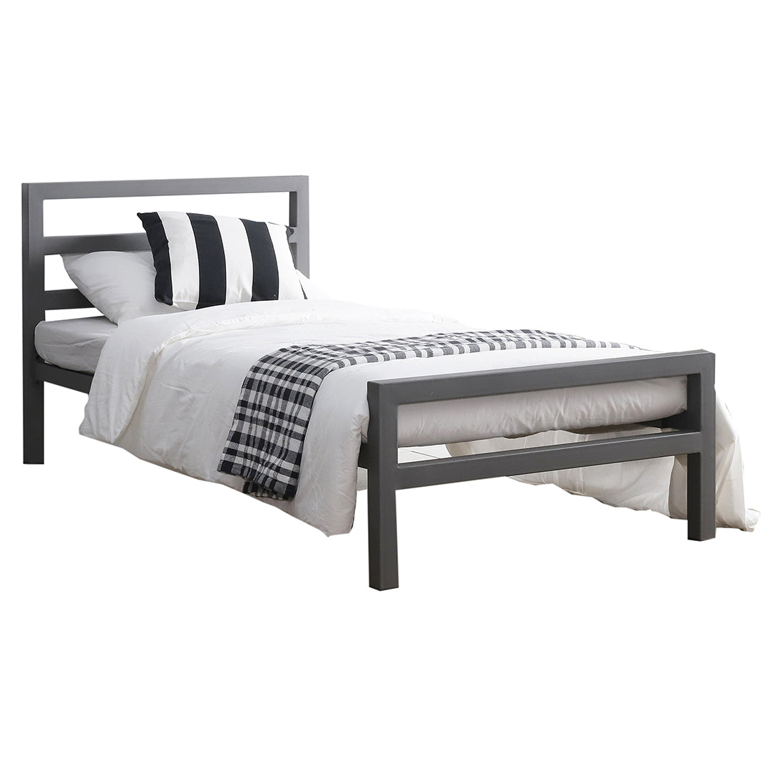 Metal Single Bed With Sprung Slatted Base - City Block