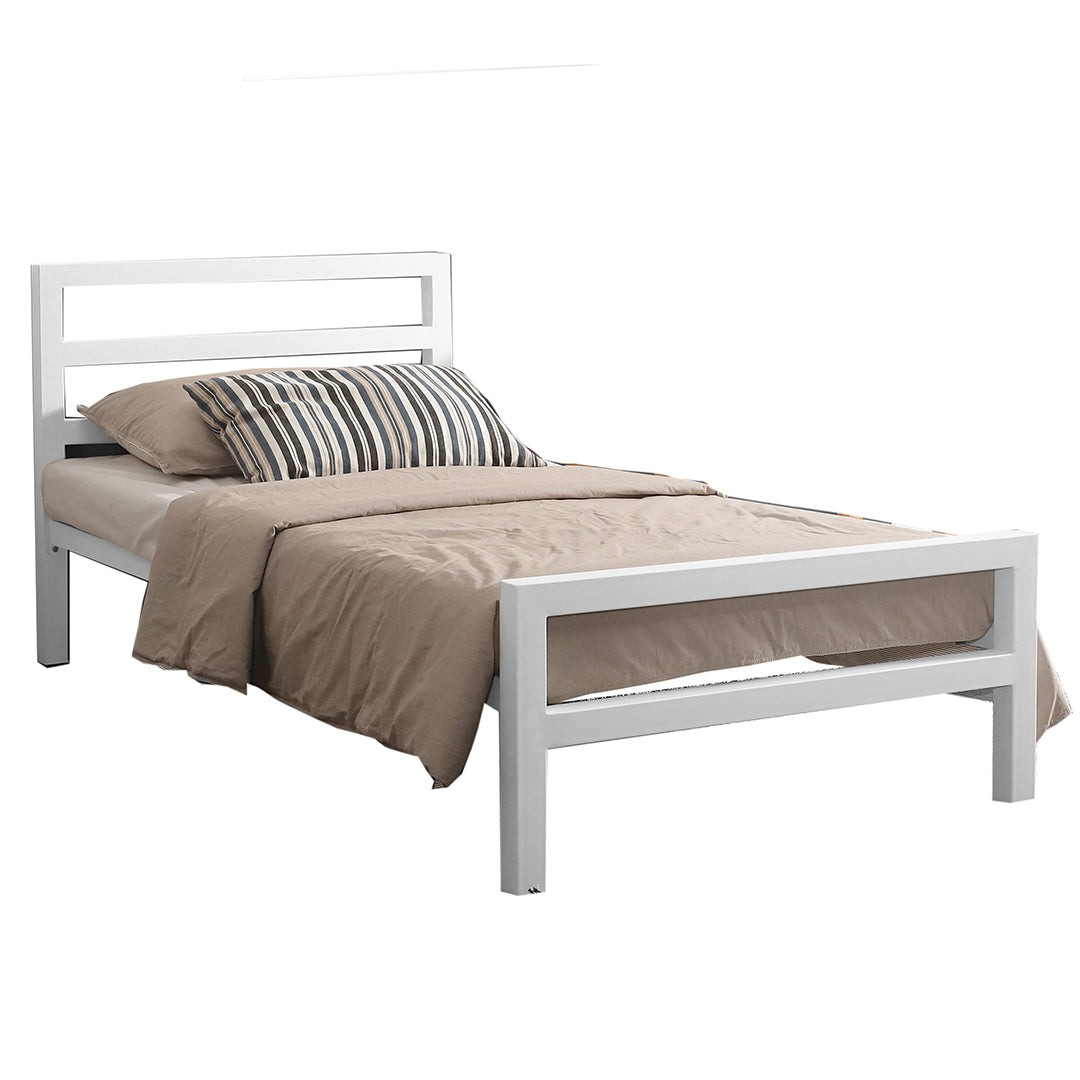Metal Single Bed With Sprung Slatted Base - City Block