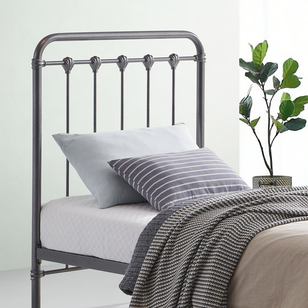 Metal Single Bed With Sprung Slatted Base - Havana