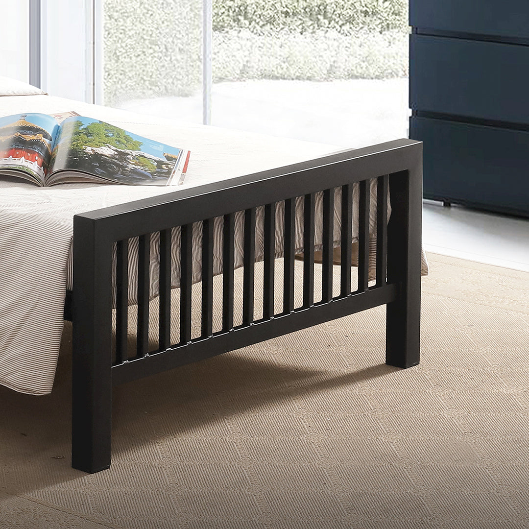 Metal Single Bed With Sprung Slatted Base - Meridian
