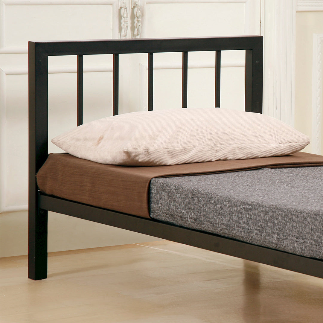 Metal Single Bed With Sprung Slatted Base - Metro