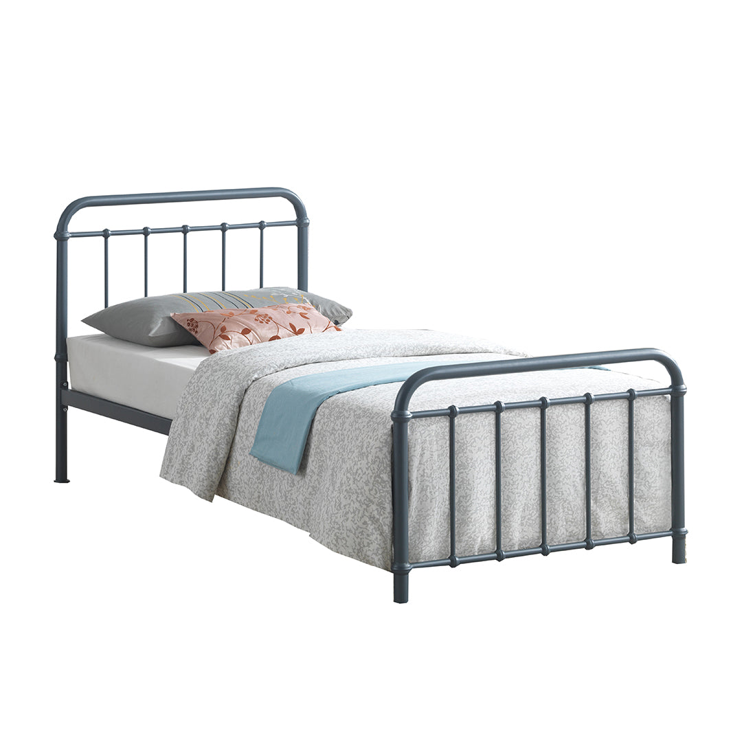 Metal Single Bed With Sprung Slatted Base - Miami