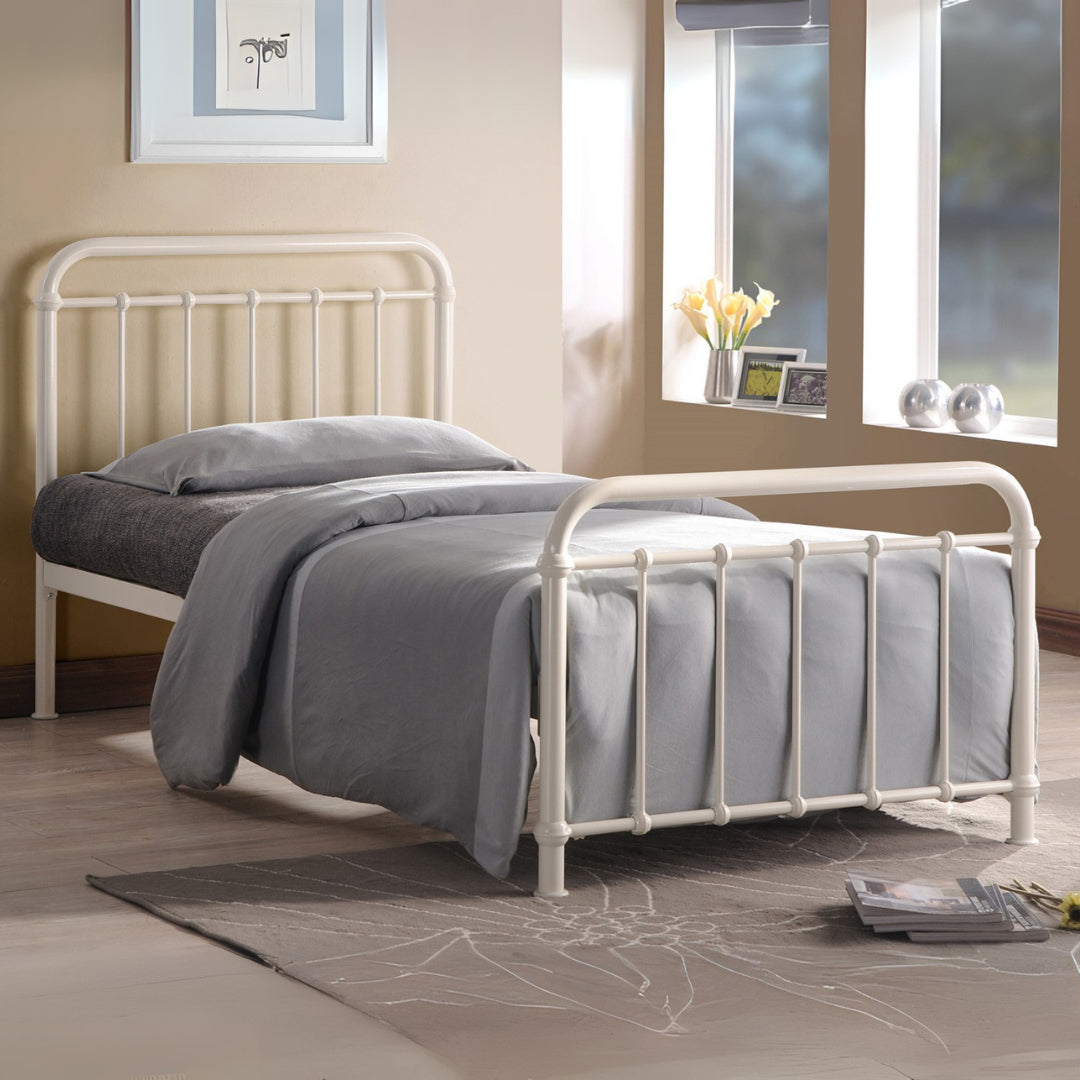 Metal Single Bed With Sprung Slatted Base - Miami