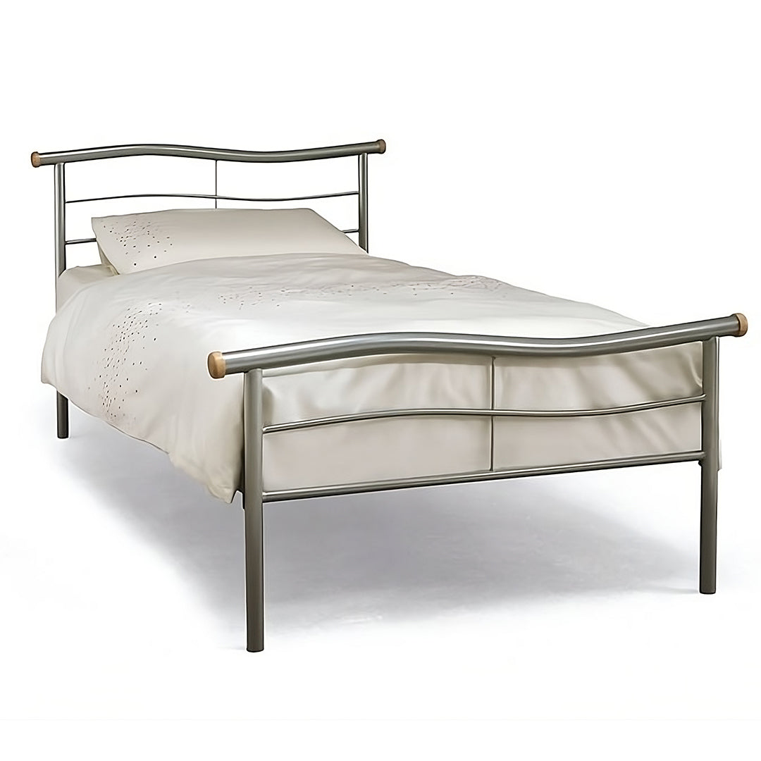 Metal Single Bed With Sprung Slatted Base - Waverley