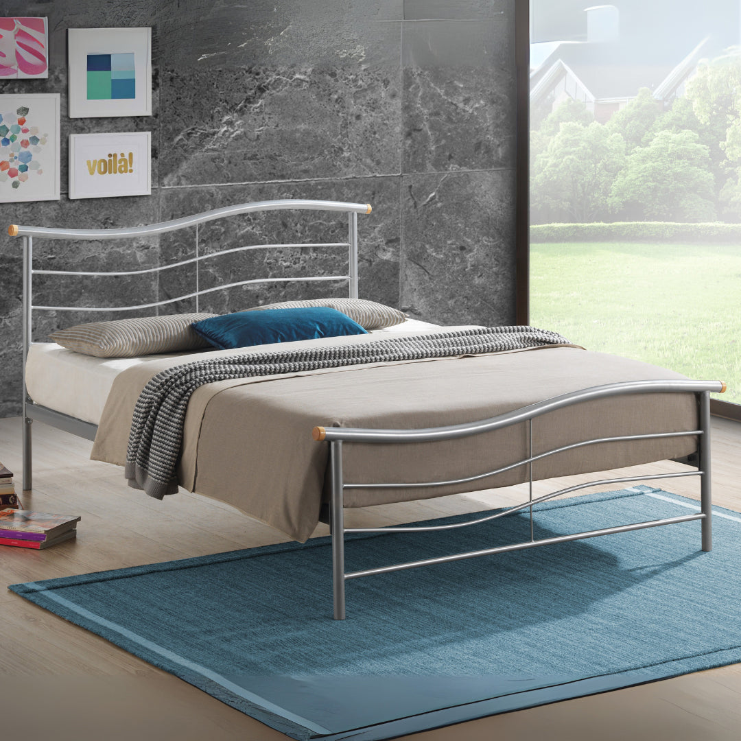 Metal Single Bed With Sprung Slatted Base - Waverley