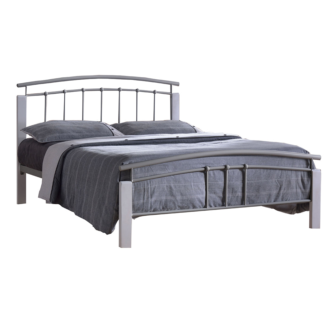 Metal Single Bed With Wooden Posts - Tetras