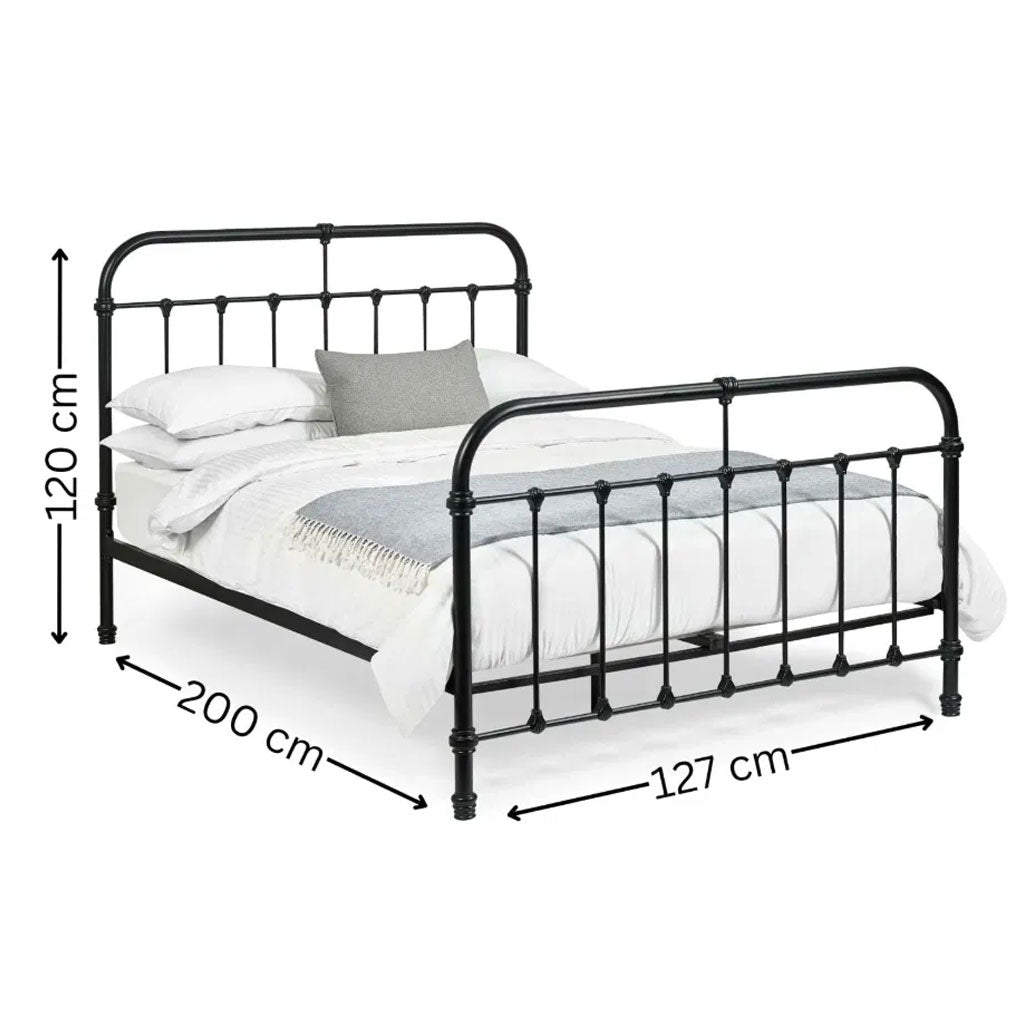 Metal Small Double Bed - Logan