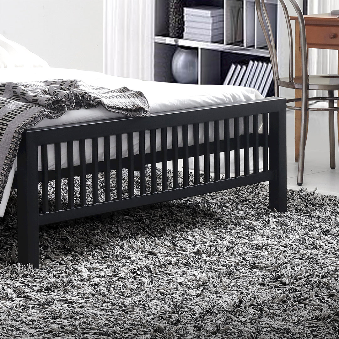 Metal Small Double Bed With Sprung Slatted Base - Meridian