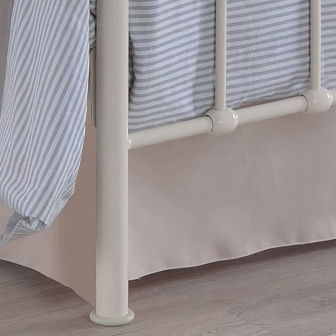 Metal Small Double Bed Victorian Style With Sprung Slatted Base - Alderley