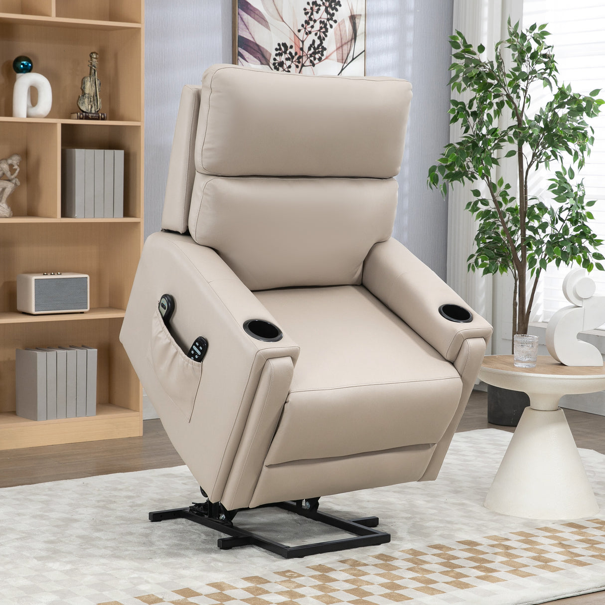 Microfibre Fabric Electric Recliner Chair 84cm Wide - Velmora