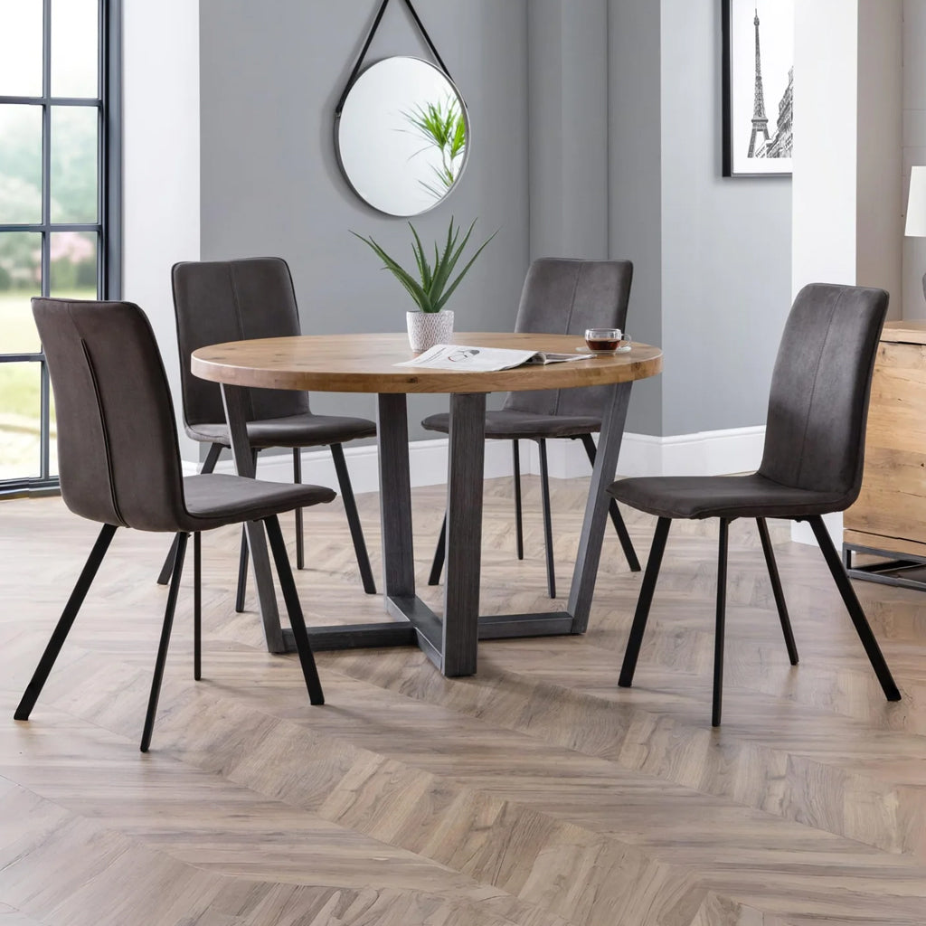 Microsuede Fabric Dining Chairs in Set Of 2 - Monroe