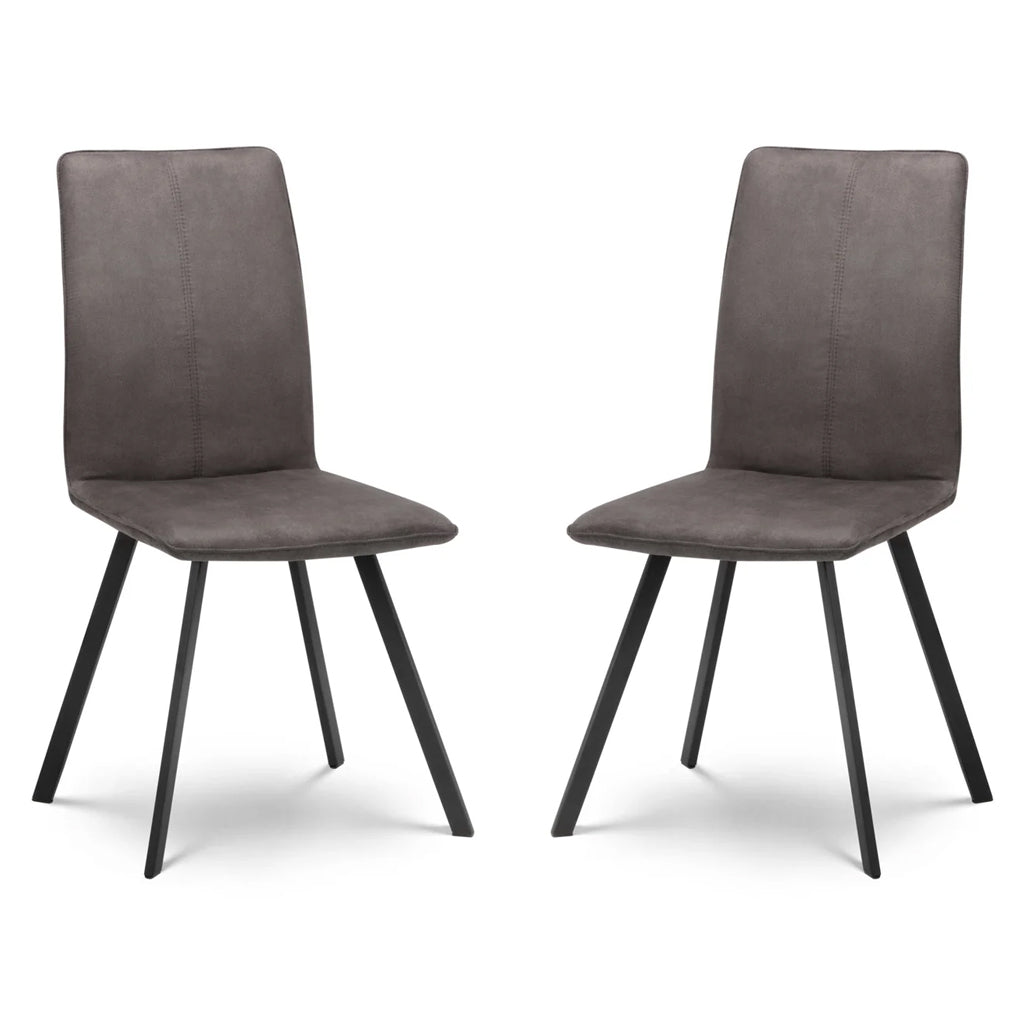 Microsuede Fabric Dining Chairs in Set Of 2 - Monroe