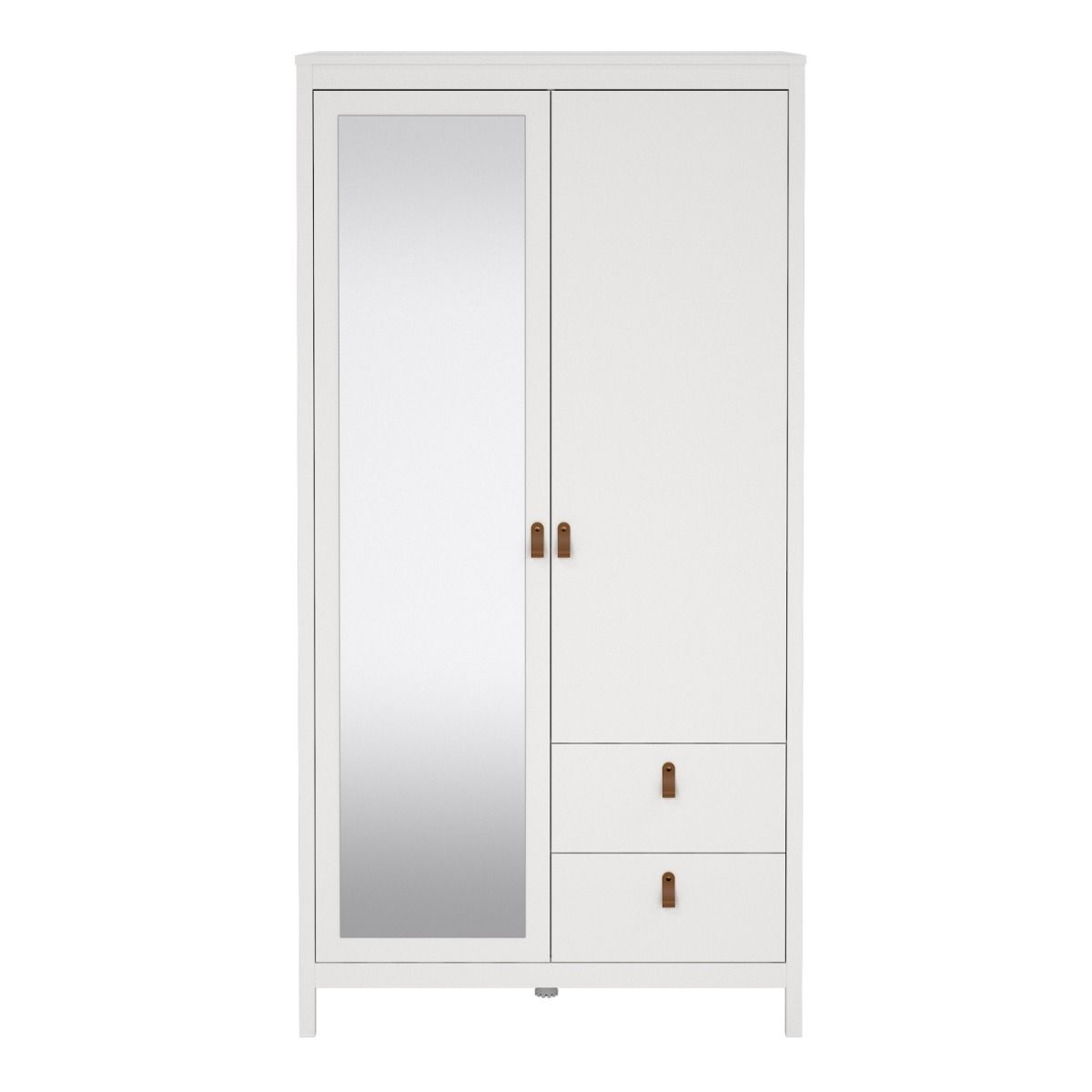 Mirrored Wardrobe With 2 Doors And 2 Drawers - Barcelona