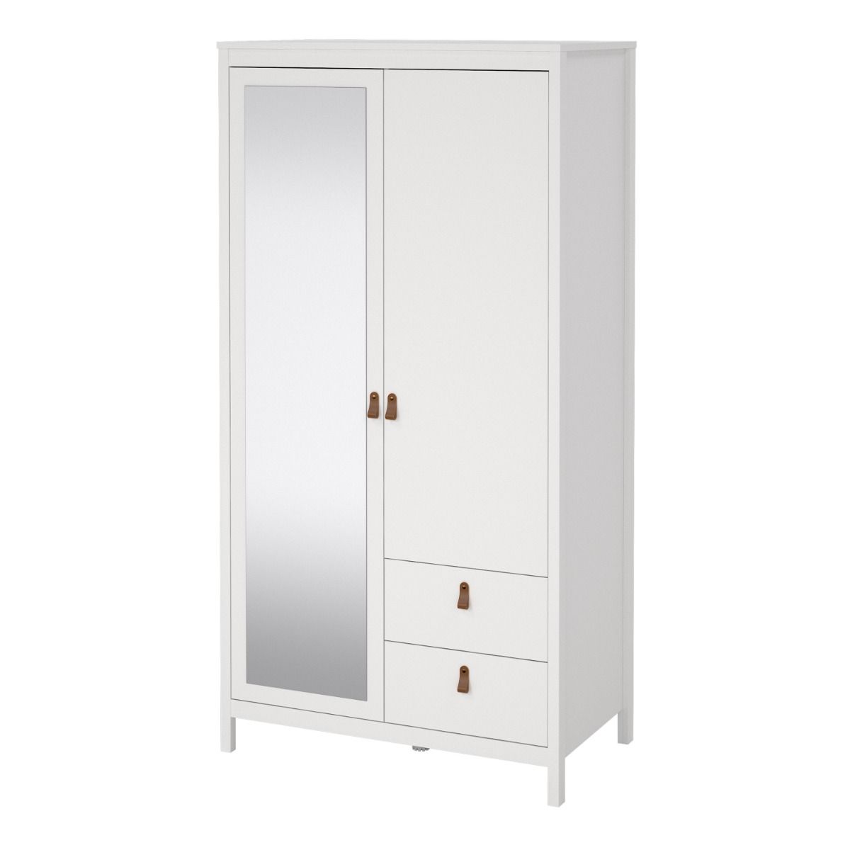 Mirrored Wardrobe With 2 Doors And 2 Drawers - Barcelona