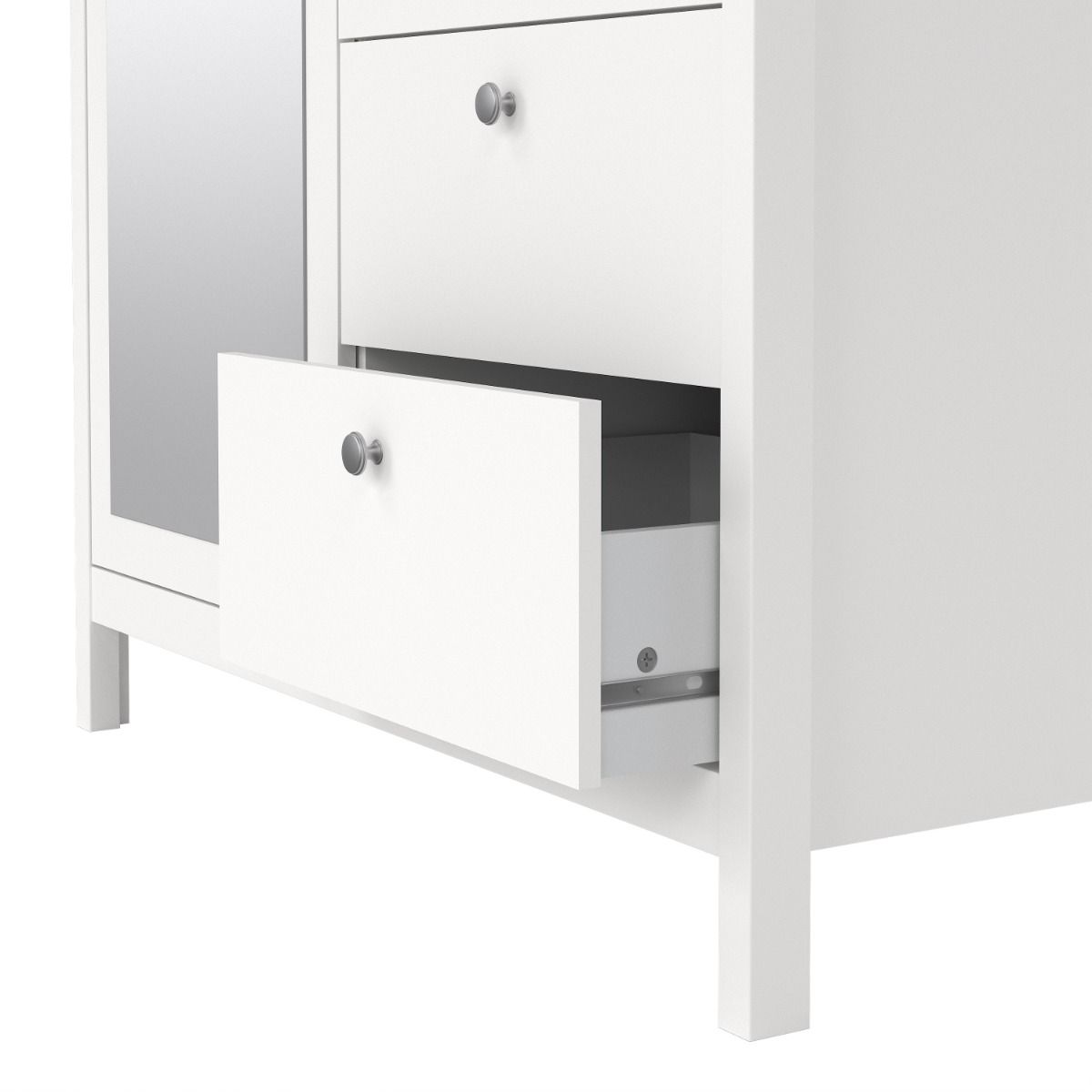 Mirrored Wardrobe With 2 Doors And 2 Drawers - Madrid