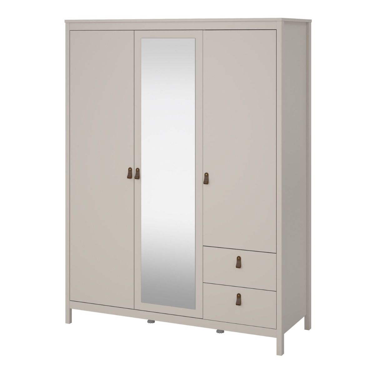 Mirrored Wardrobe With 3 Doors And 2 Drawers - Barcelona