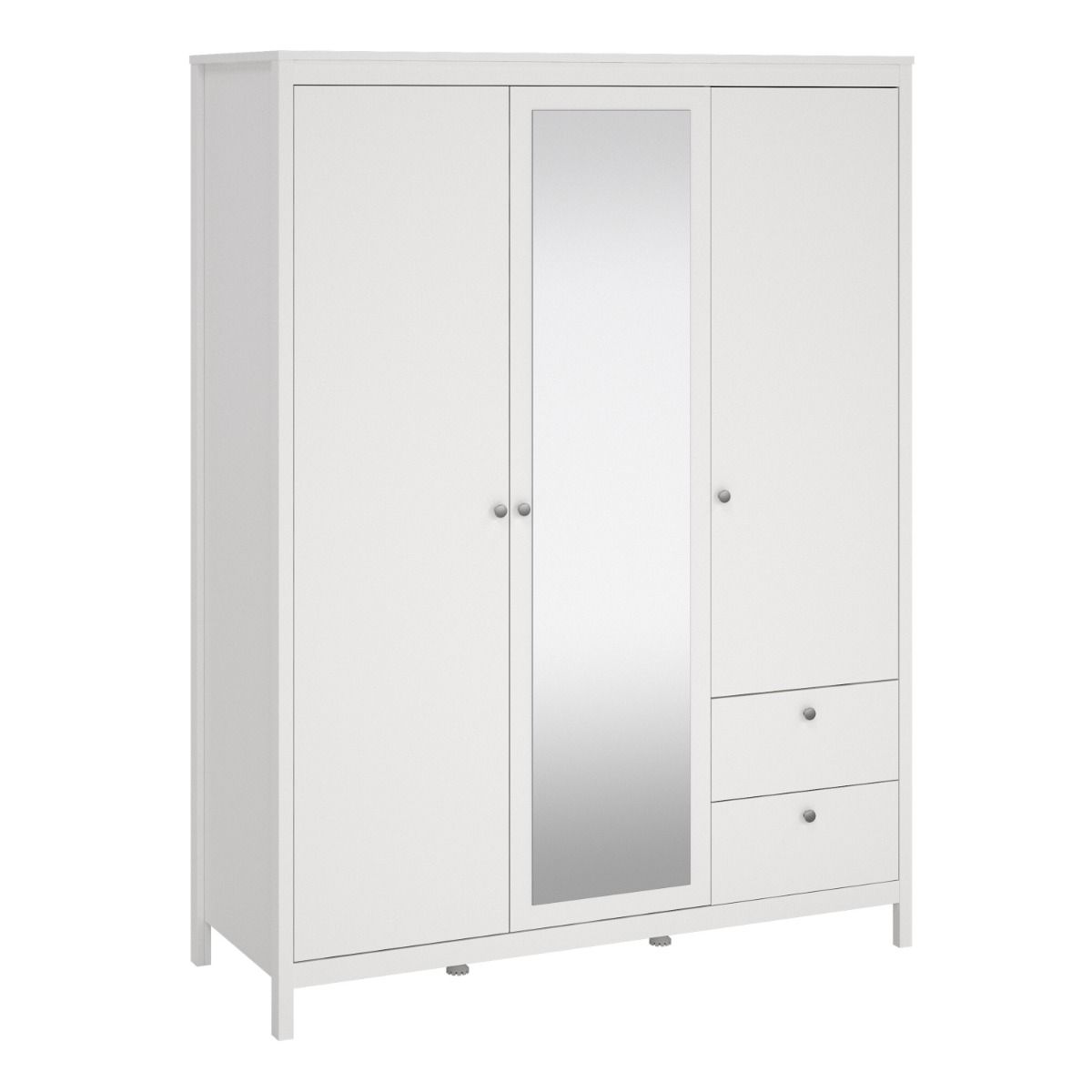 Mirrored Wardrobe With 3 Doors And 2 Drawers - Madrid