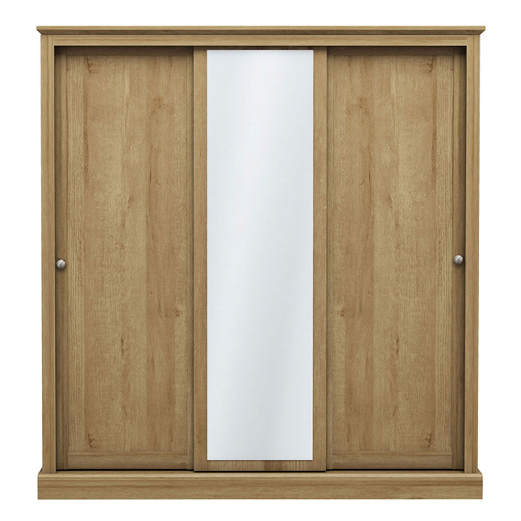 Mirrored Wardrobe With 3 Sliding Doors - Devon