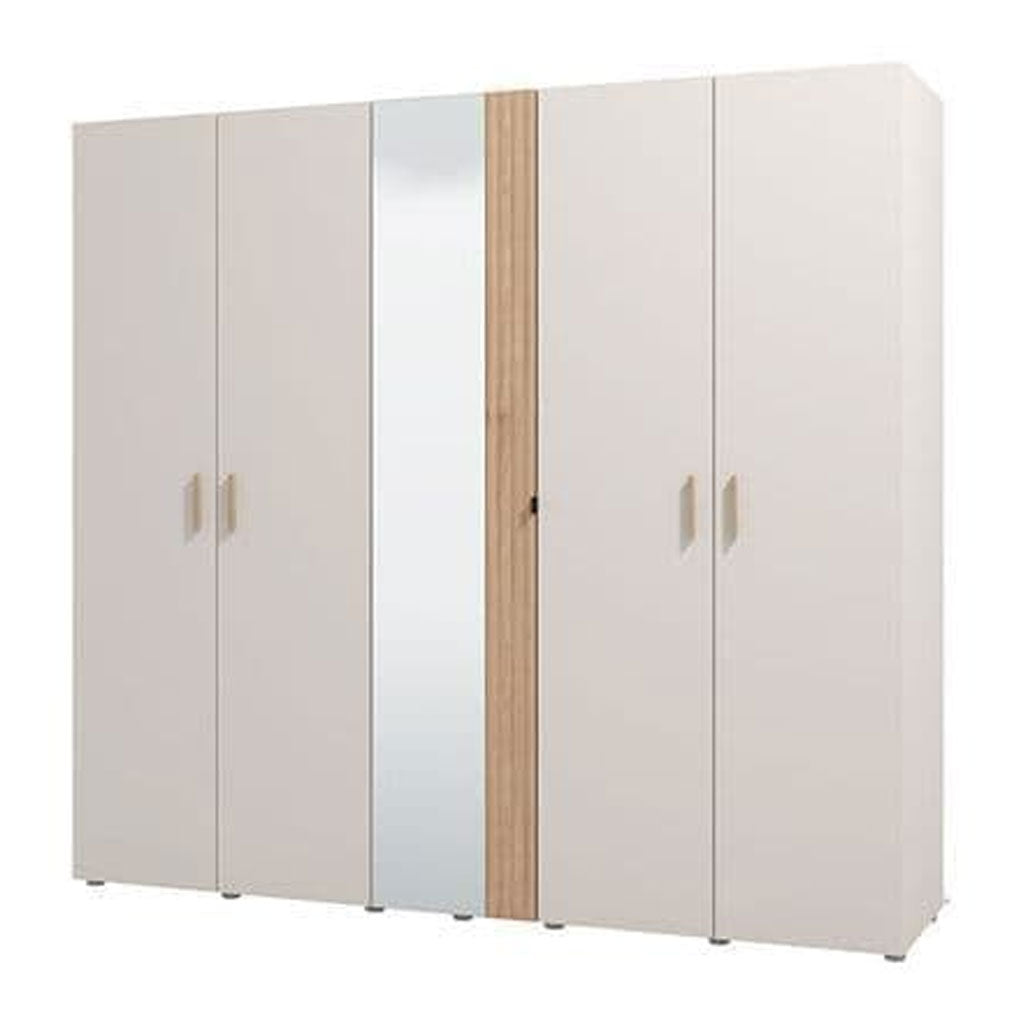 Mirrored Wardrobe With 5 Doors - Grant