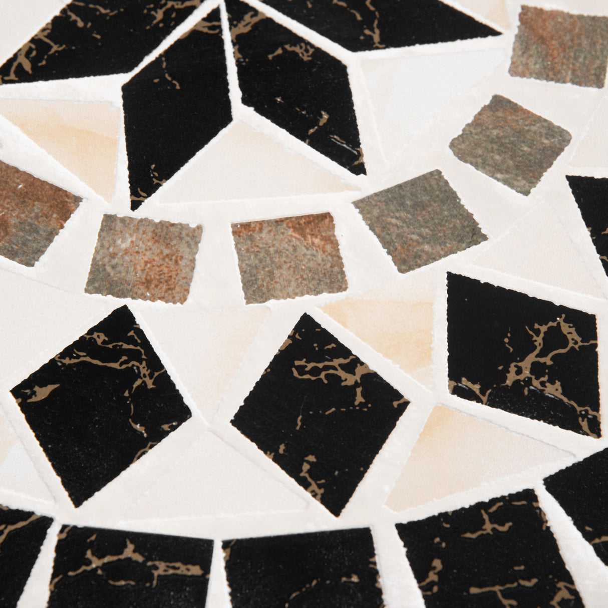 Mosaic Ceramic Top Outdoor Garden Patio Side Table Round - Velmora