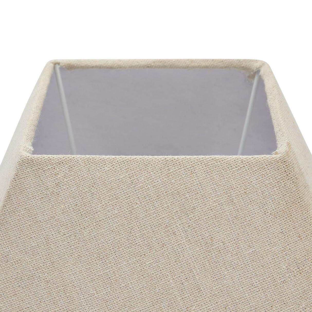 Neutral Linen Shade Table Lamp With Fluted Wooden Base - Incia