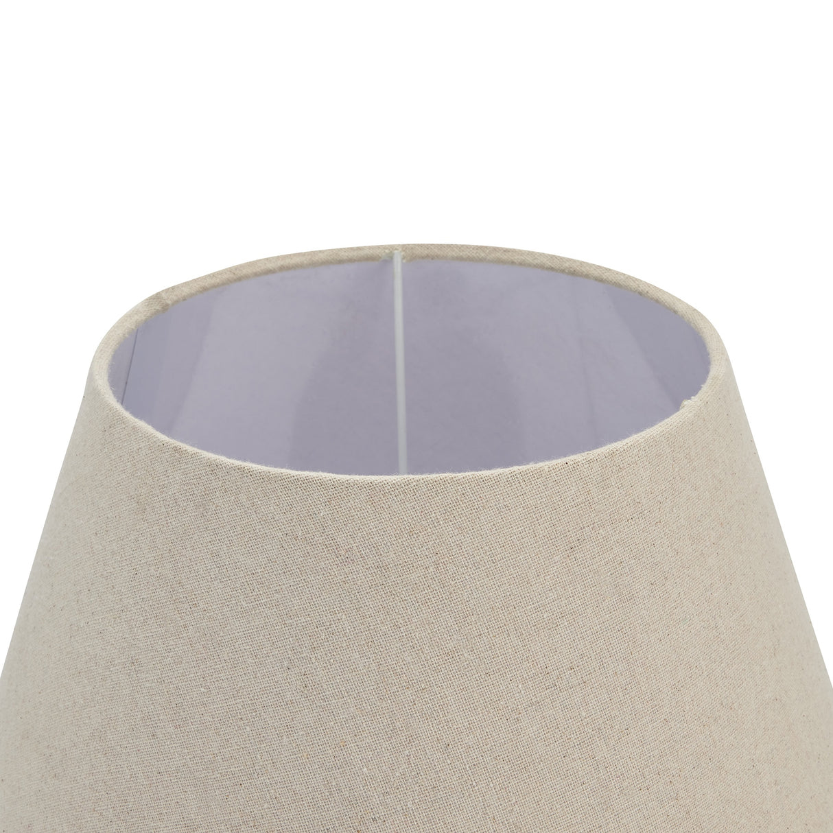 Neutral Linen Shade Table Lamp With Grey Washed Wooden Base - Incia