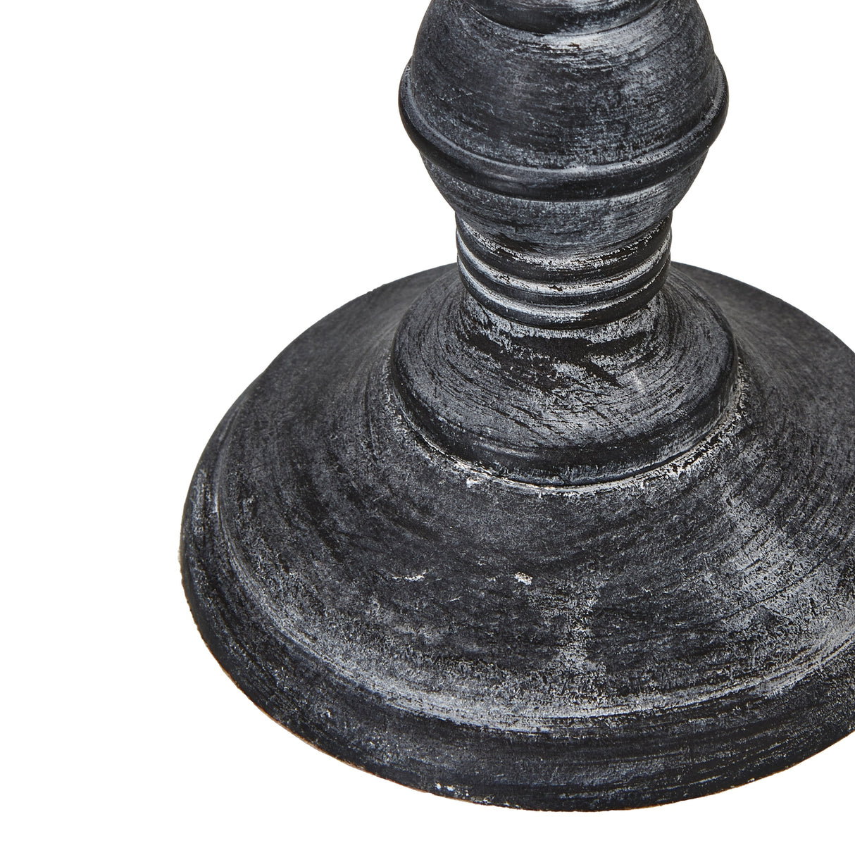 Neutral Linen Shade Table Lamp With Grey Washed Wooden Base - Isca