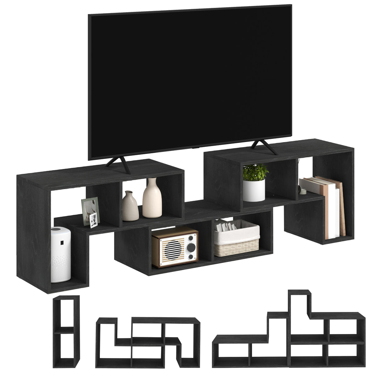 Particle Board Wall Mounted TV Stand 180cm Wide - Velmora